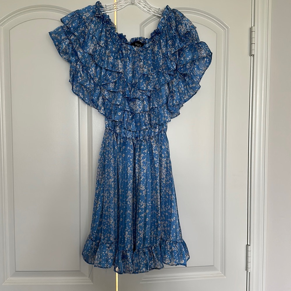 VICI Blue off the shoulder dress